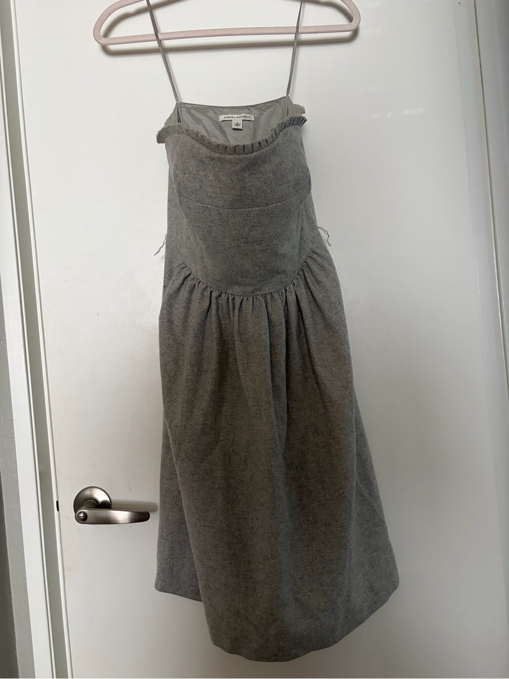 Banana Republic Wool Sleeveless Dress with Ruffle Trim